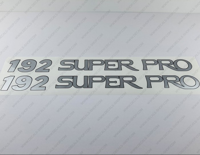 ProCraft 192 Super Pro Boat Silver Decal Set of 2 x 25.5"
